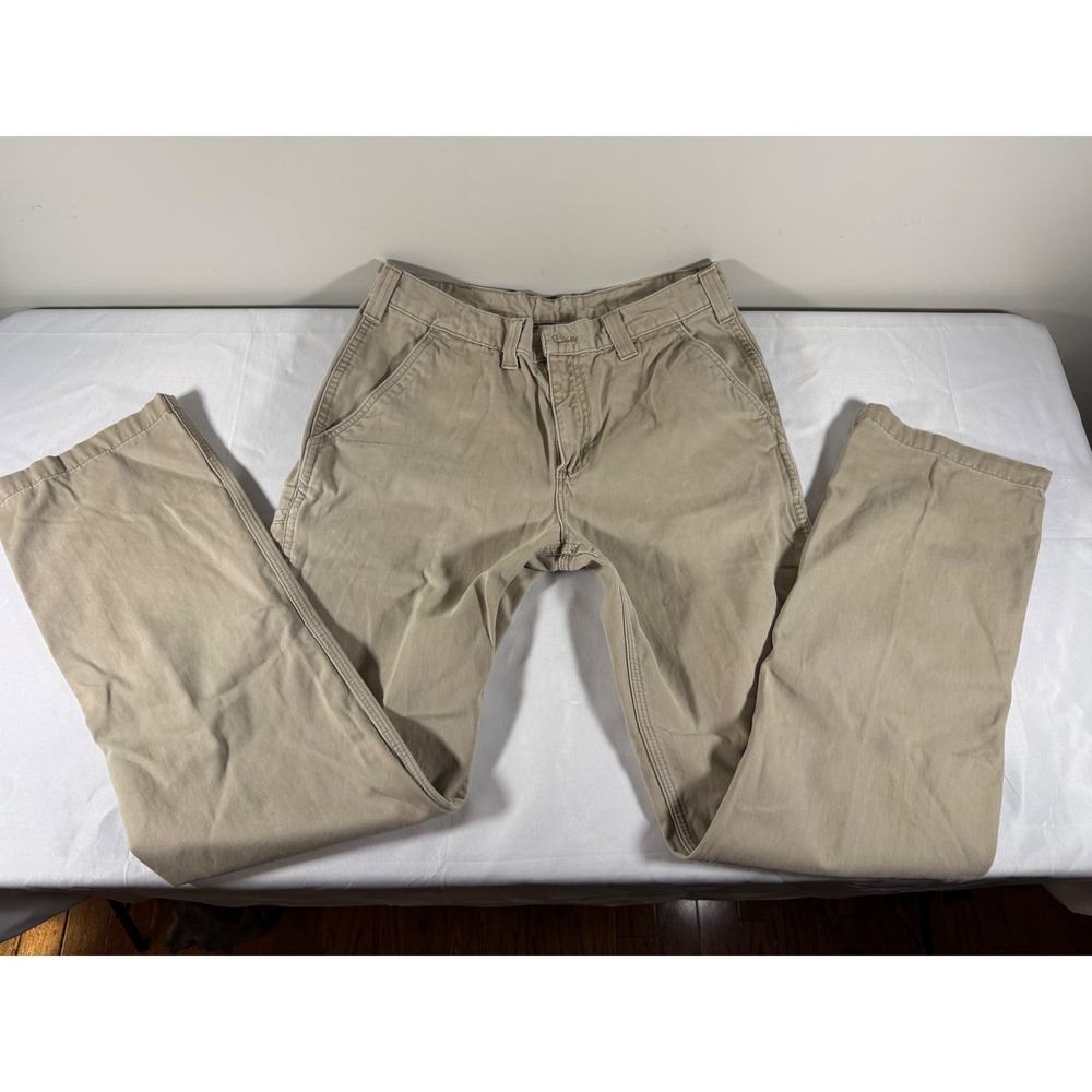Carhartt Mens Relaxed Fit Khaki Cotton Work Pants 100095-285 Tan 32x34